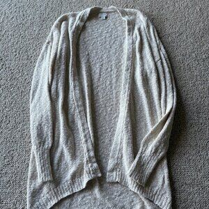 J.Crew S Open Front Boucle Cardigan 🤍 Neutral Cream Taupe | Academia Cozy Fall